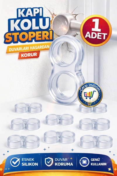 nistabolje 1 Adet Stoper Kapı Kolu Pencere Stoperi, Duvar Koruyucu Tampon, Si...