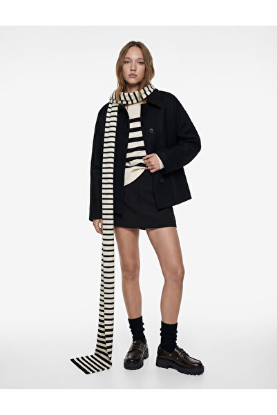 Koton Long Sleeve Pocket Detailed Buttoned Oversized Jacket