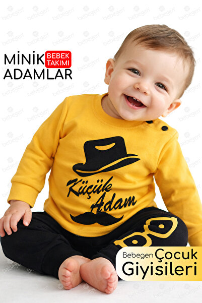 bebegen Küçük Adam Sarı Siyah 2 li Erkek Bebek Takım