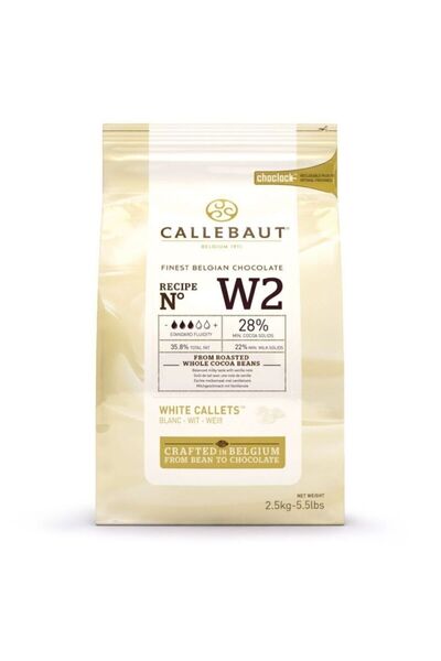 Callebaut W2 Beyaz Küvertür Drop Çikolata 2.5 KG