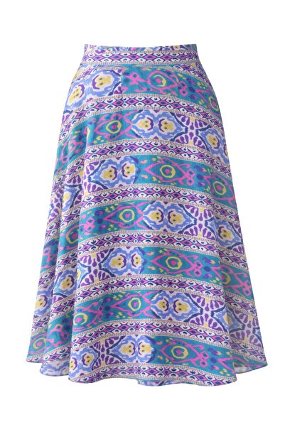 Retrobird Valerie Chiffon Φούστα με φαρδιά γραμμή και επένδυση, Γυναικεία, Μωβ