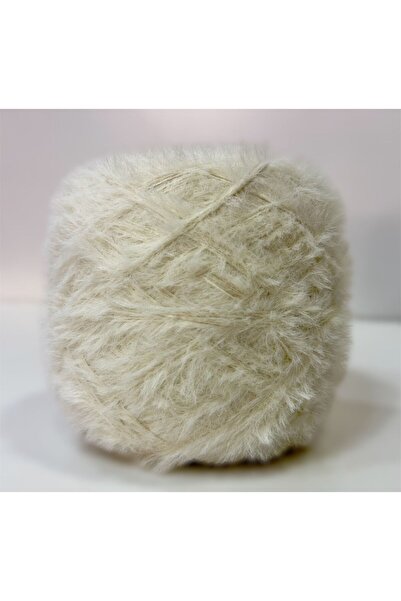 DmrTuhafiye Tavşan Tüyü ip El Örgü İpi 200gr - Ekru