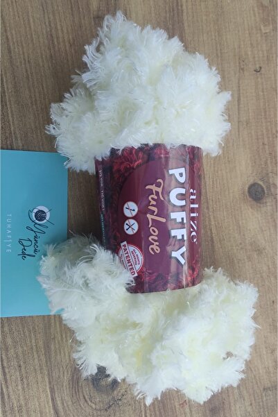 Alize ( 5 Adet ) PUFFY FURLOVE 62 Elle Örülen Kalpli Yastık Bebek Battaniyesi...