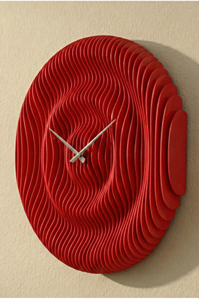 Tasarım Parametric Wooden Wall Clock - Modern 3D Layered Handmade Decorative ...