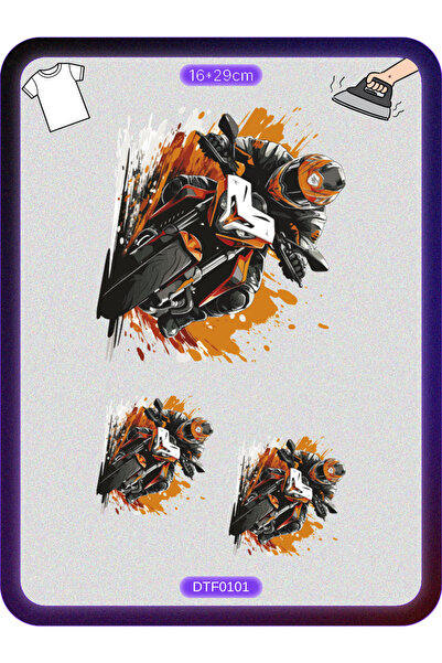 DYENOTE Motosiklet Motorcycle Rider Kumaş Aplike Yama Ütü Ile Yapışan Transfe...