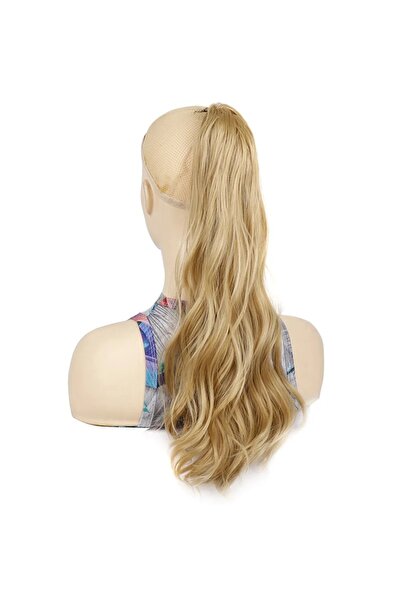 animis beauty Extensie de păr coadă de cal blond nisipos, ondulată, tip clips...