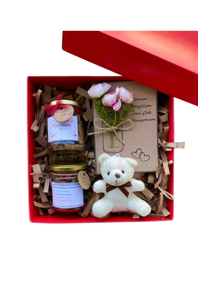 shop Sevgililer Günü Özel Hediye Kutusu – Aşk Kavanozu + Motivasyon Notları +...