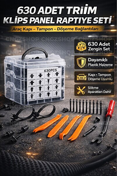 CNGZSHOP 630 Adet Trim Klips Seti | Oto Kapı Döşeme, Tampon, Pervaz ve Panel ...