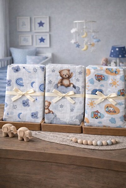 Pico Baby Multi-Purpose 2-Layer Muslin Blanket & Coverlet / Set of 3 / 100% C...