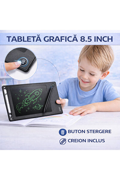 SMARTECH Tabletă grafică pentru copii, diagonală de 8,5", cu buton de șterger...