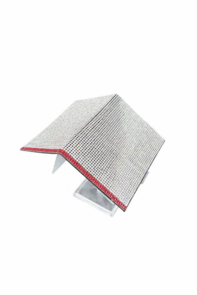 EFEAKS حاوية رخصة من الحجر الفضي مع تفاصيل حجرية حمراء