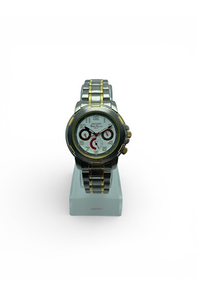 Orient Dual Time Erkek Quartz Kol Saati | Rakamlı Beyaz Kadran & Paslanmaz Çe...