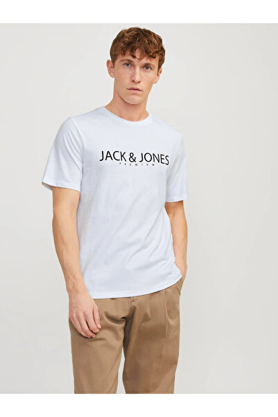 Jack & Jones Jack&Jones 12256971 JPRBLAJACK SS TE CREW Tricou bărbați Alb