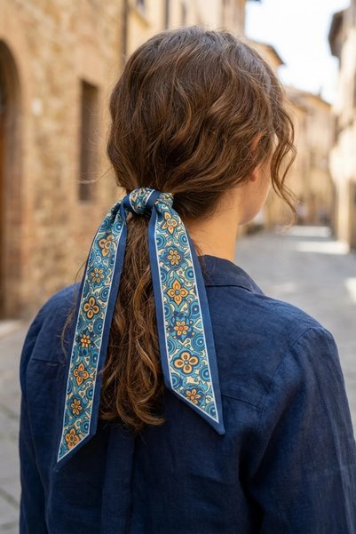 Walkenzo Ethnic Patterned Special Design Bag Bracelet Hair Multi-Purpose Women's Scarf