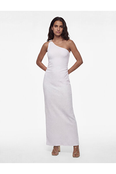 Koton Rochie lungă cu un singur umăr, din țesătură Bürümcük, fără mâneci, cu ...