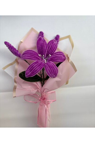 Sevgi burada Renk Seçenekli Şönil Lilyum ( Tekli )