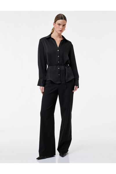 Koton Cămașă cu mânecă lungă, cu nasturi, cu guler clasic, confortabilă