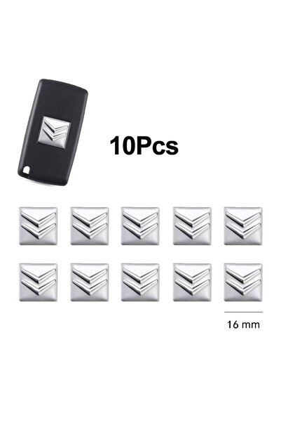 Choice 16mm - 10Pcs 16mm Aluminum Car Emblem Key Sticker Accessories For Citr...
