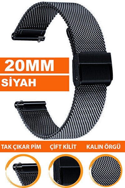 COBRA 20mm Fossil-Welder-Casio-Seiko-Omega-Armani Saat Uyumlu Kalın Metal Has...