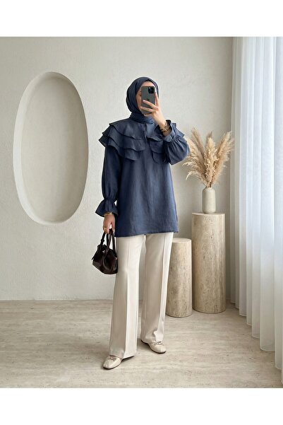 Modamorfo Τουνίκ με φαρδύ γιακά, ελαστικό στον αστράγαλο, δεμένο στη μέση και...