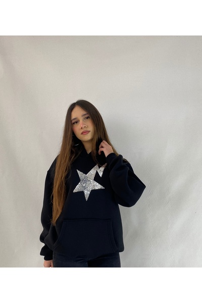DovaWear Star Hoodie Oversize Yumuşak Kumaş 🌟