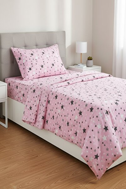 Gasel Home Pamuklu Yıldız Desen Tek Kişilik Nevresim Takımı Çarşafı Lastikli ...