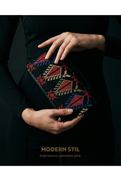 Zaytoon حقيبة يد، حقيبة يد مطرزة بالتطريز الفلسطيني 10x19 سم