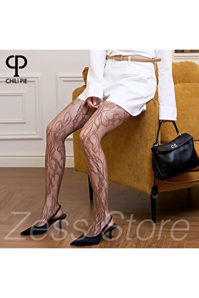 Zess store Dantelli desenli külotlu çorap