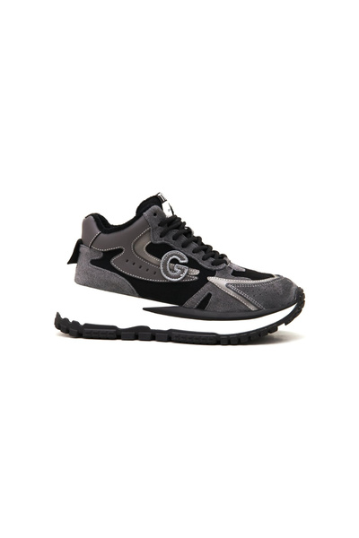 Guja 23K334-1 Women's Sneakers Daily Use Shoes Black Gray Black Gray