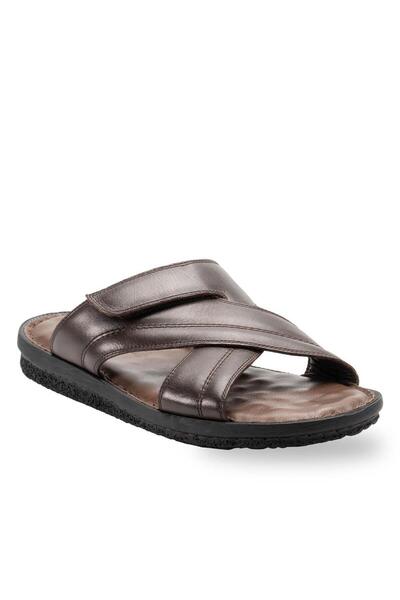 Forelli 49108-g Talu Brown Men's Genuine Leather Slippers