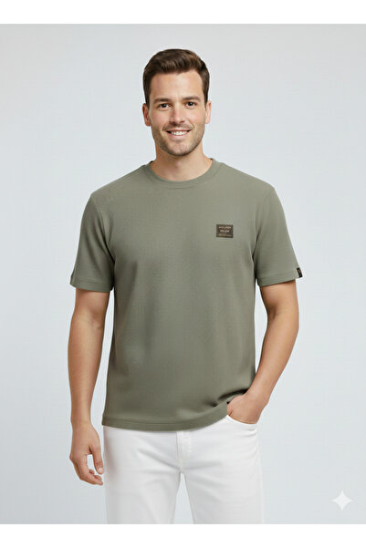 Jack & Jones Tricou verde Jjdaytona pentru bărbați, cu guler rotund, 12294714...