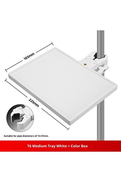 Choice حامل صينية رموش بيضاء، حامل صينية وصلات الرموش، حامل هاتف للبث المباشر...