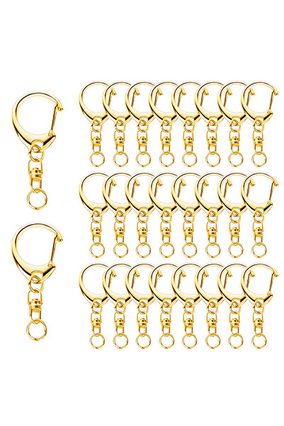 Choice ٢٠ مجموعة من سلاسل مفاتيح ذهبية زنبركية (٢٠/٣٠/٥٠ مجموعة) مع حلقات وصل...