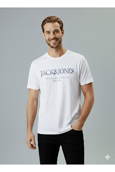 Jack & Jones 12290173 T-Shirt Jjdevin Daytona Print Tee Ss Crew Ln