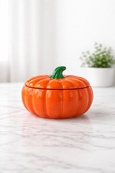 Janset bal kabağı kase, çorba sunumluk, dekoratif kase 13 cm