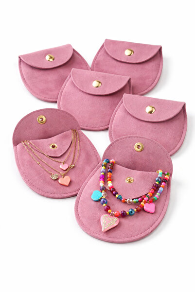 DeNors Kadife Süet Takı Kesesi 1 Adet | Mücevher ve Hediye Saklama Kesesi | Ş...