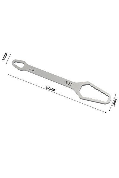 Choice مفتاح ربط عالمي متعدد الوظائف مزدوج الأطراف، أسود اللون، بطول 150 مم، ...