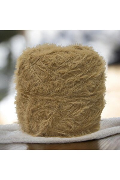 DmrTuhafiye Tavşan Tüyü ip El Örgü İpi 200gr - Camel