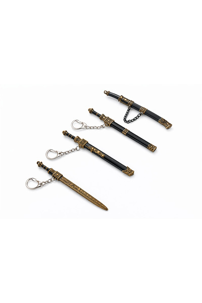 DeNors Antik Tarz Kılıç Figürlü Anahtarlık – Koleksiyonluk Metal Kılıç Anahta...