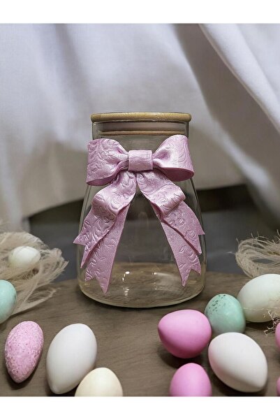 akdenizhome Special Design Polymer Clay Jar with Bow