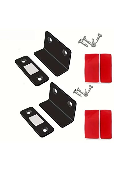 Choice مزلاجان مغناطيسيان أسودان من سبيكة معدنية، تثبيت قوي غير مرئي وتركيب ب...