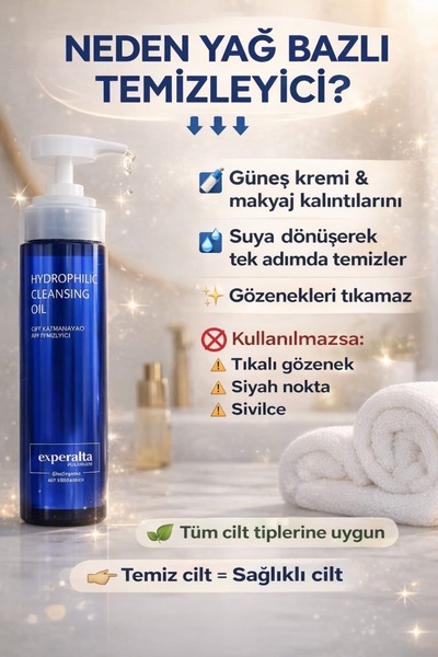 Genel Markalar Experalta Platınıum Hidrofilik Cilt Temizleme Yağı 200ml