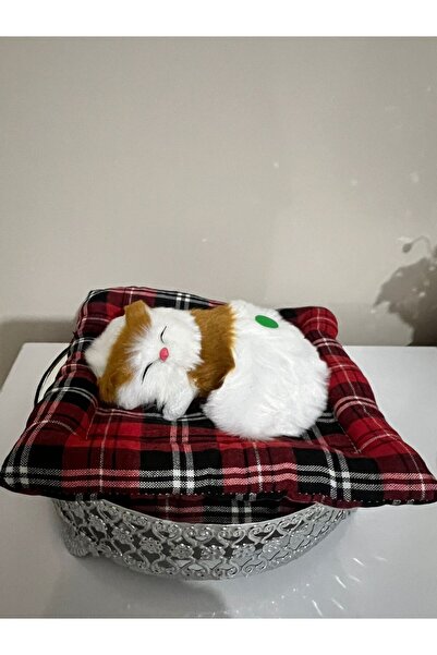 Avcı Teknik Peluş Minderde Uyuyan Sesli Kedi