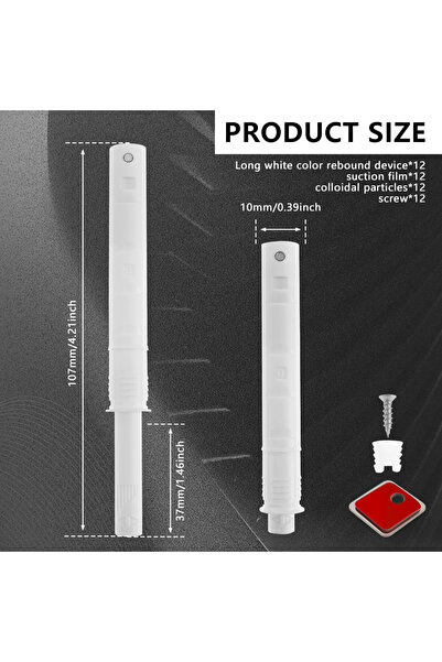 Choice 12 قطعة، طول 107 مم، مزلاج باب مغناطيسي قابل للتعديل لفتح الباب، مزلاج...