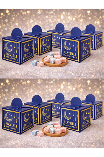 Patladı Gitti 25 Li Ramazan Bayramı Küp Lokumluk 4.5x5.5 Cm Hayırlı Ramazanla...
