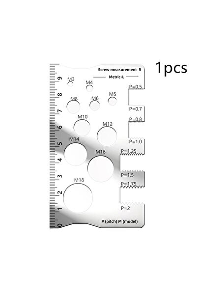 Choice1 أداة قياس الخيوط، مسطرة قياس البراغي، فرجار من الفولاذ المقاوم للصدأ،...