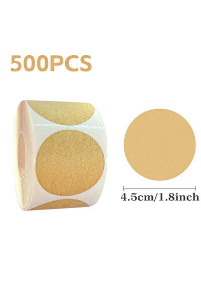 Choice 4.5 سم، 500 قطعة / لفة واحدة، ورق لاصق دائري من ورق الكرافت، تصنيف الم...