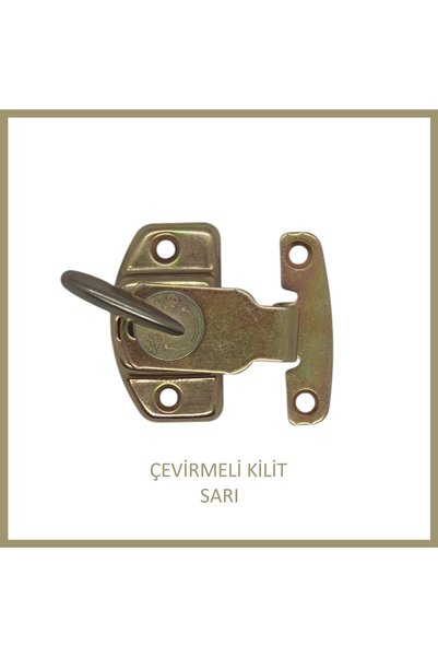 Adilon Çevirmeli Kilit Galvanizli Sürgülü Kapı Kilidi