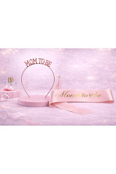 Larenya Mom To Be Kuşak Ve Taç Doğum Partisi & Anne Kuşağı Ve Tacı Baby Shower Set