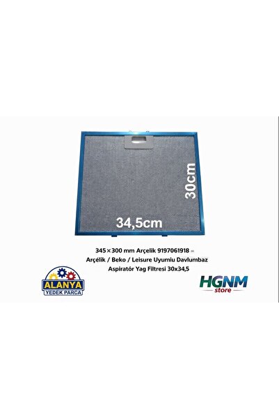 HGNM E Trading 345x300 mm Arçelik 9197061918 - LEISURE Uyumlu Davlumbaz Aspir...